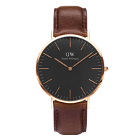 Watch Daniel Wellington Man Classic Bristol in Steel pink gold plated DW00100125 - DW00100125